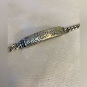 Brighton Peace Starts Within ID Style Ornate Bracelet Sentimental